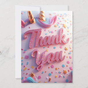 Kids Birthday Thank-You Card Matching Party Coll