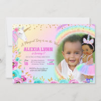 Kids Birthday Unicorn Magical Day Baby with Photo