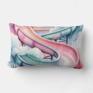 Kids’ Birthday Waterslide Party Gift Lumbar Cushion