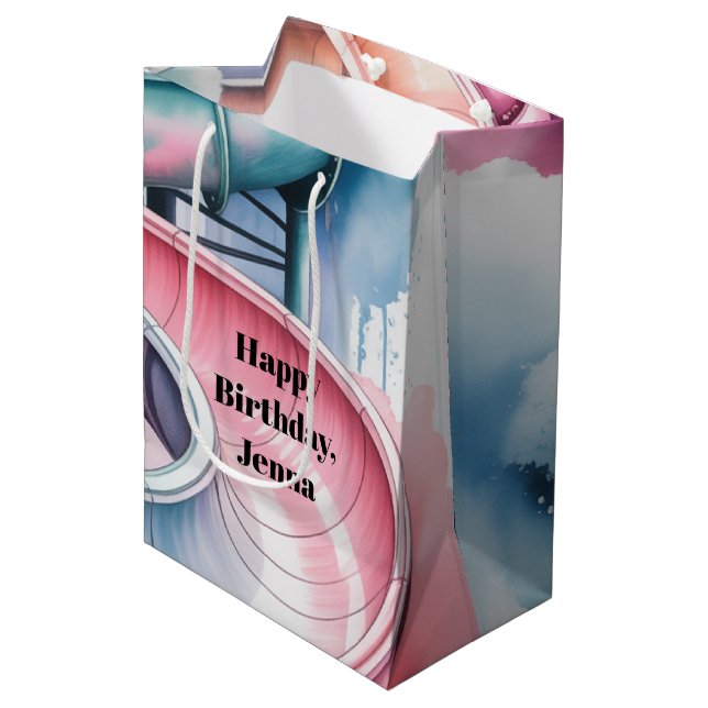 Kids’ Birthday Waterslide Party  Medium Gift Bag (Front Angled)