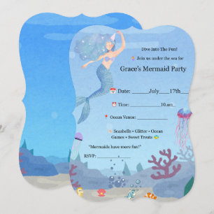 KIds’ birthdaysMermaid Party Invitation – Under‑th