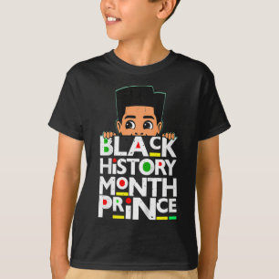 Kids Black History Month Prince Melanin Son Boy To T-Shirt