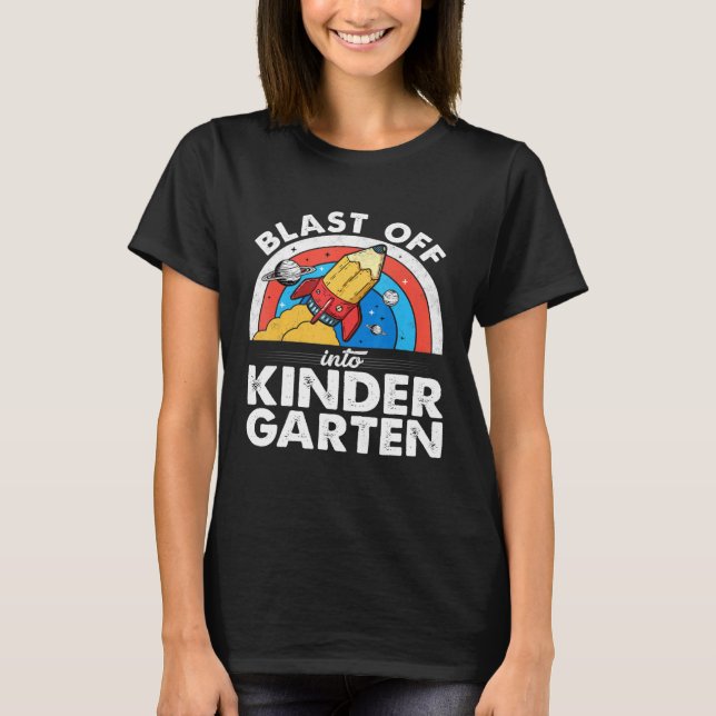 Kids Blast Off Into 8th Grade Rocket First Day Of  T-Shirt (Front)