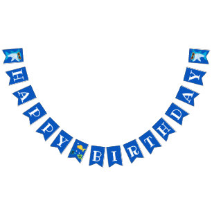 Kids Blue Shark Fintastic Birthday Bunting