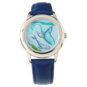 Kids Blue Whale Art Watch