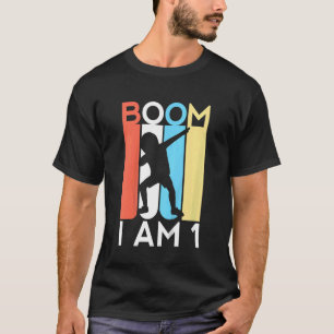 Kids Boom I'm 1 Birthday Year Old 1st Party Dabbin T-Shirt