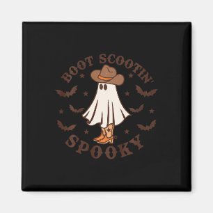 Kids Boot Scootin Spooky Western Halloween Retro F Magnet