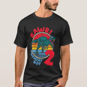 Kids Boy 2nd Birthday I Rawr Tyrannosaurus Rex I T-Shirt