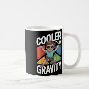 Kids Boy Bouldering Cooler Than Gravity Rock Climb Coffee Mug