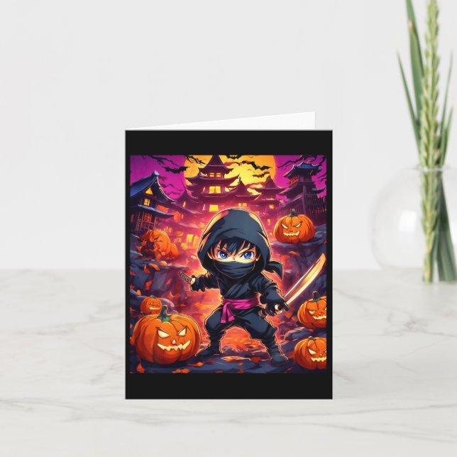 Kids Boy Halloween  Card (Front)