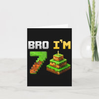 Kids Boy Its My 7th Birthday Bro Game Pixel 7 Year