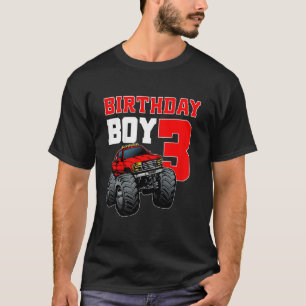Kids Boys 2nd Birthday Monster Truck Birthday 2 y T-Shirt
