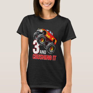 Kids Boys 2nd Birthday Monster Truck Birthday 2 y T-Shirt