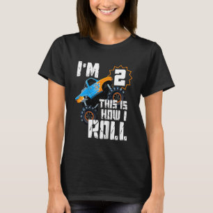 Kids Boys 2nd Birthday Monster Truck Birthday  2 y T-Shirt