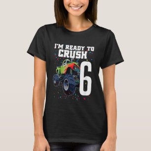 Kids Boys 6th Birthday Monster Truck Birthday 6 y T-Shirt
