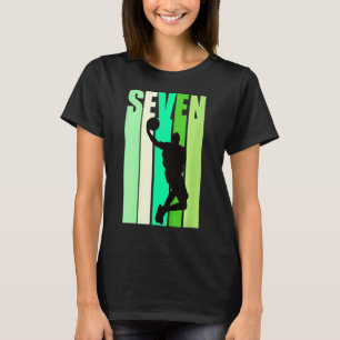 Kids Boys 7th Basketball Birthday 7 Retro Unique C T-Shirt