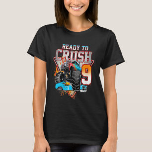 Kids Boys 9th Birthday Monster Truck Birthday 9 y T-Shirt