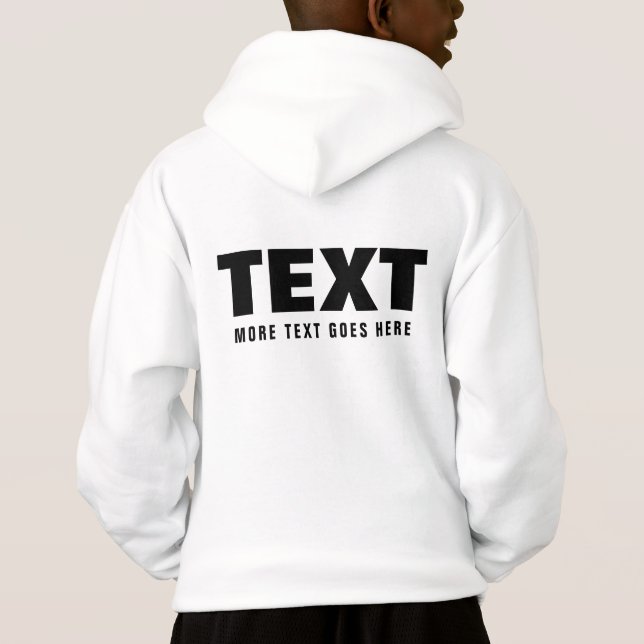 Kids Boys Big Font Words Double Side Printed (Back)
