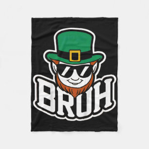 Kids Boys Bruh St Patricks Day _1 Fleece Blanket