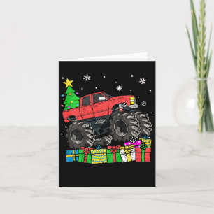 Kids Boys Christmas Monster Truck Kids Merry Chris Card