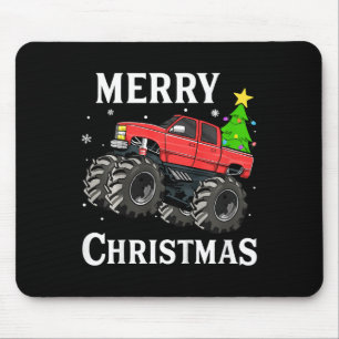 Kids Boys Christmas Monster Truck Kids Merry Chris Mouse Pad