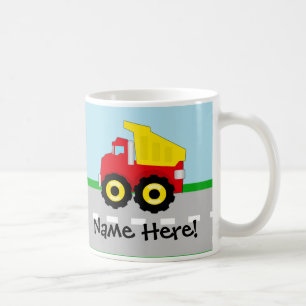 Kids Boys Construction Dumptruck Coffee Mug