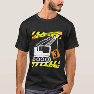 Kids Boys Construction Truck 3Rd Birthday Gift Age T-Shirt