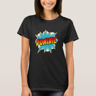 Kids Boys Dominic Comic Book Superhero Name T-Shirt