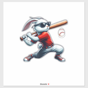 Kids Boys Happy Easter Bunny Playing Baseball East