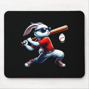Kids boys happy easter bunny playing baseball east mouse pad