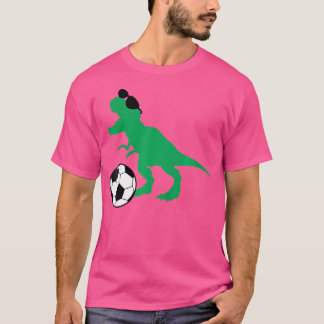 Kids Boys Soccer Dinosaur For Toddler T Rex Little T-Shirt