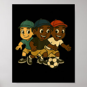 Kids Boys Soccer Sports Wear Poster