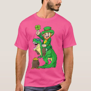 Kids Boys St Patricks Day Shirt Leprechaun Riding