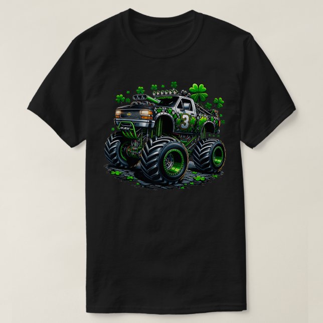 Kids Boys St Patricks Day Toddler Lucky Monster Tr T-Shirt (Design Front)