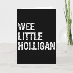 Kids Boys St Patrick's Day Wee Little Hooligan Gru Card