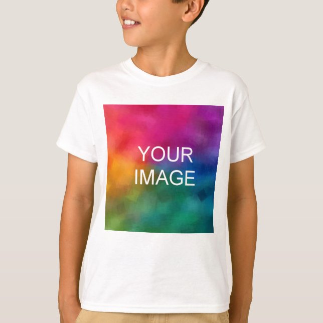 Kids Boys T-Shirts Front Design Add Image White (Front)