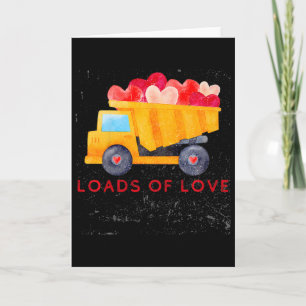 Kids Boys Valentine, Dump Truck Valentine  Card