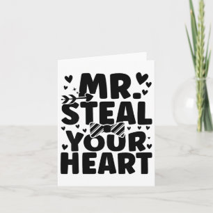 Kids Boys Valentine Shirt Mr Steal Your Heart For Card