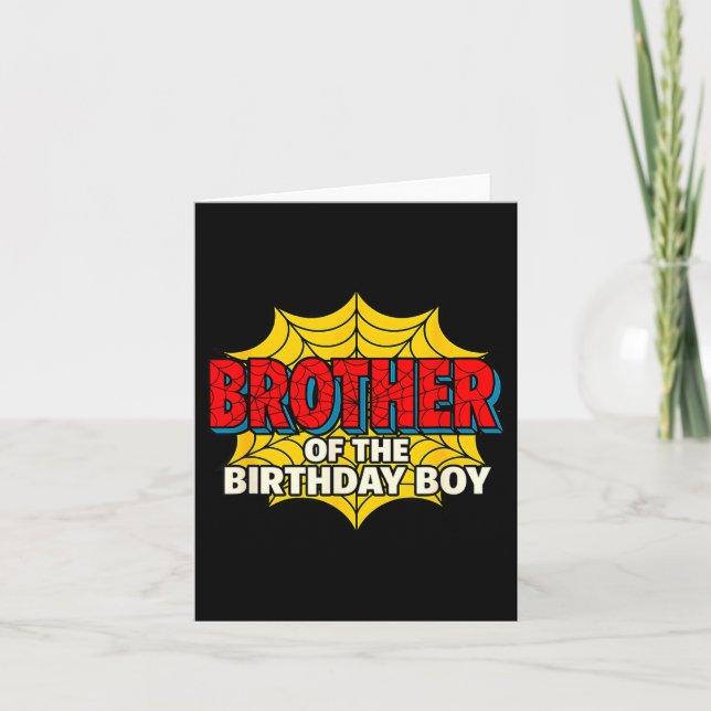 Kids Brother Of The Birthday Boy Sder Theme Party  Card (Front)