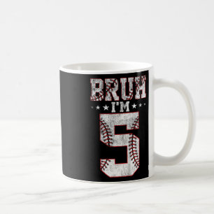Kids Bruh 5th Birthday Bysebyll Bruh I'm 5 Year Ol Coffee Mug