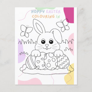 Kids Budget Easter Bunny Coloring In Activity