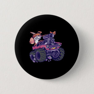 Kids Bunny Happy Easter Monster Truck Lovers Kids 6 Cm Round Badge