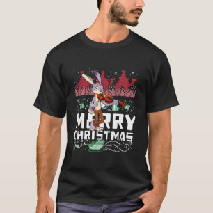 Kids Bunny Playing Violin Carols Family Matching U T-Shirt