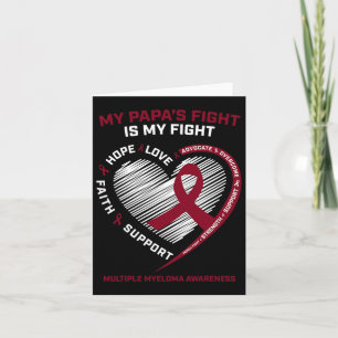 Kids Burgundy Blood Cancer Papa Multiple Myeloma A Card