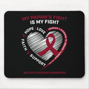 Kids Burgundy Blood Cancer Papaw Multiple Myeloma  Mouse Pad