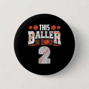 Kids Bysketbyll Player 2 Years Old Boy Bysketbyll 6 Cm Round Badge