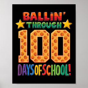 Kids Bysketll Fans Boys Llin’ Through 100 Days Of Poster
