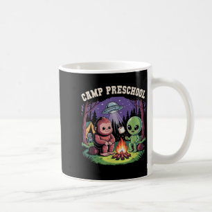 Kids Camp Out Preschool Kids Alien Campsite Bigfoo Coffee Mug