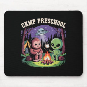 Kids Camp Out Preschool Kids Alien Campsite Bigfoo Mouse Pad