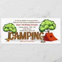 Kids Camping Invitation